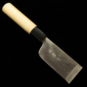 Cuchillo para cuero MIWA Shirogami no.1 acabado kurouchi, mango de magnolia (42 mm)