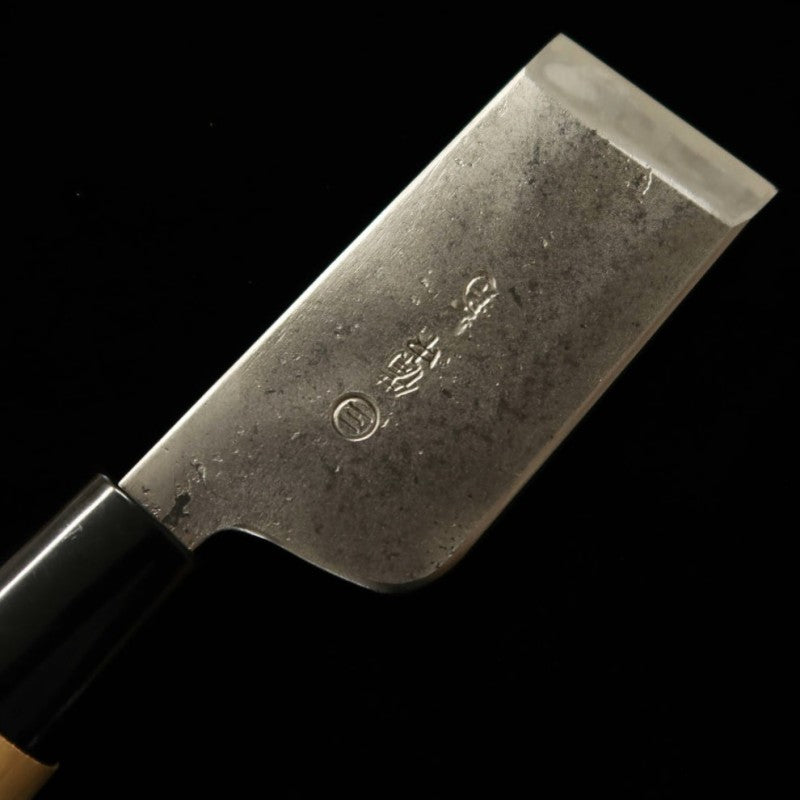 Cuchillo para cuero MIWA Shirogami no.1 acabado kurouchi, mango de magnolia (42 mm)