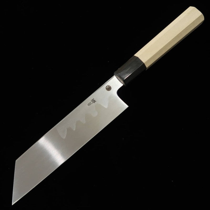 Nakiri MIURA Mukimono Knife, Blue Steel No. 2, Magnolia, Buffalo Octagonal Handle (180mm) 