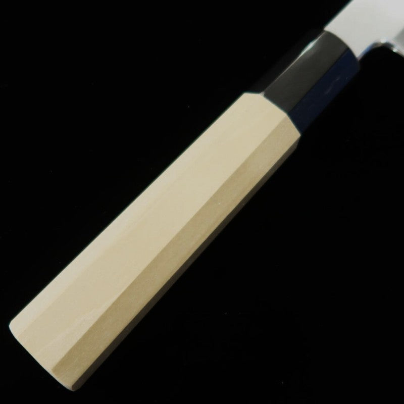 Nakiri MIURA Mukimono Knife, Blue Steel No. 2, Magnolia, Buffalo Octagonal Handle (180mm) 