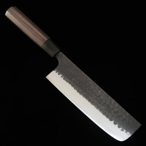 Nakiri ANRYU Aogami super martelado acabamento preto cabo octogonal em jacarandá (165mm)