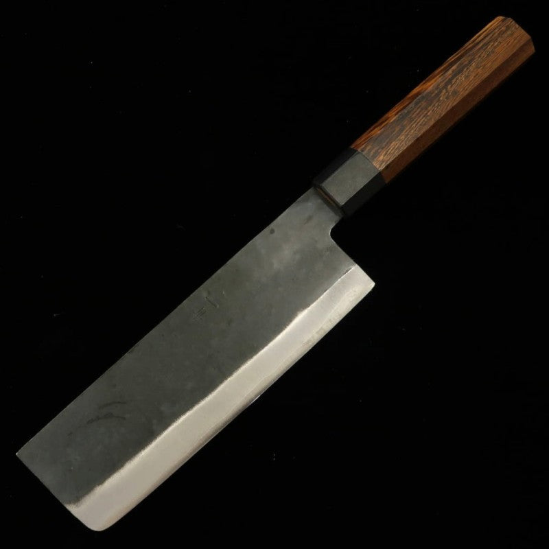 左頼光 HIDARIYORIMITSU 菜切 青紙一号 黒打ち 鉄刀木柄 （180mm）