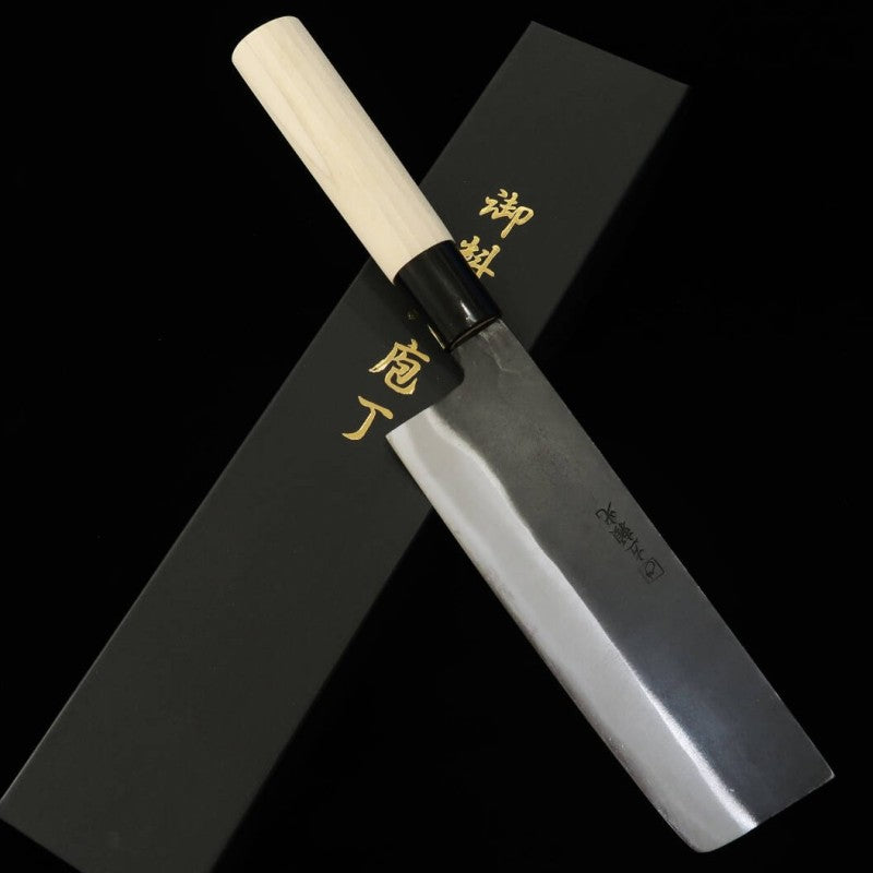 Hidari Yorimitsu Nakiri acier SK finition noire manche en magnolia (170 mm)