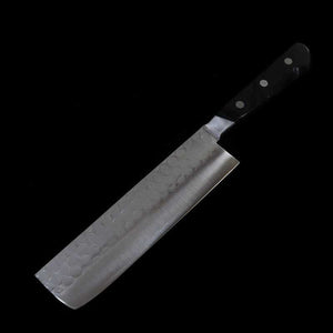 Miura Aogami No.2 Inox Damas, Nakiri, manche en contreplaqué noir (165mm)