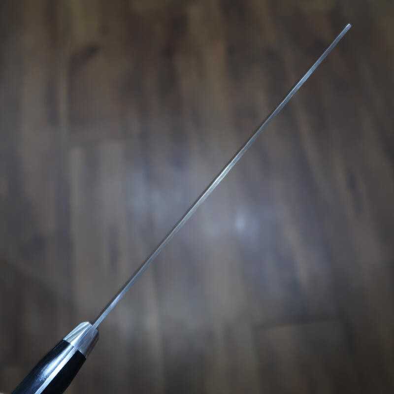 Miura Aogami No.2 Inox Damas, Nakiri, manche en contreplaqué noir (165mm)