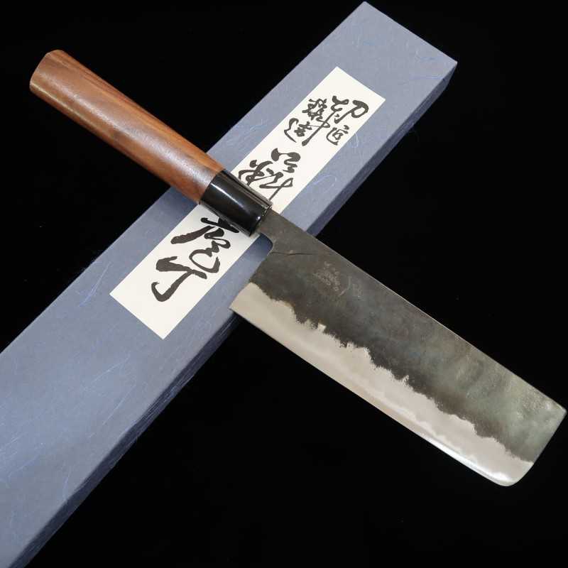 Miura Nakiri Shirogami No. 2 Black Walnut Handle (170mm)