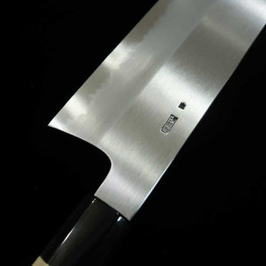 Sakai Kikumori SAKAI KIKUMORI Kikuzuki Kasumi Nakiri Shirogami nº 2 mango octogonal de magnolia con virola de cuerno de búfalo (180 mm)