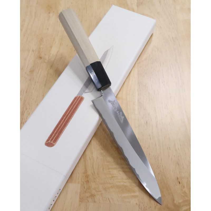 Petty HADO Shirogami no.1 con núcleo de acero inoxidable, mango octogonal de magnolia y cuerno de búfalo (150 mm)
