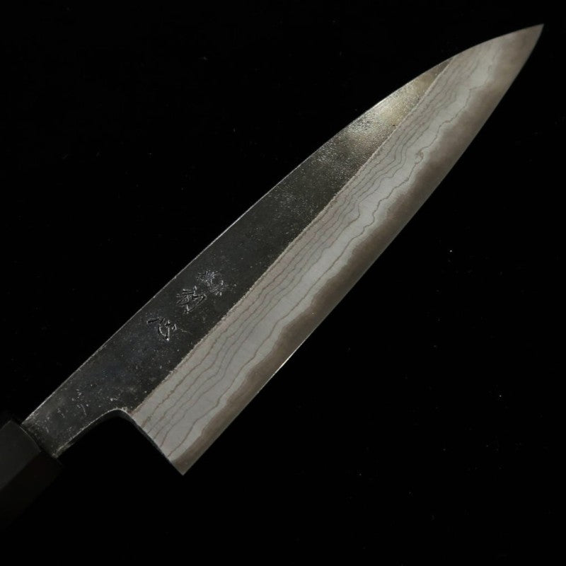 Petty HATSUKOKORO Aogami nº 2 Acabamento Kurouchi damasco cabo wengué (150 mm)
