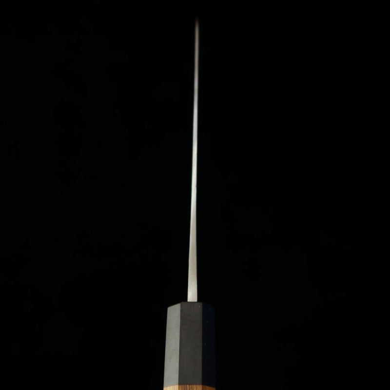 HIDARI YORIMITSU petty, acero Aogami nº 1, acabado negro, mango de tetsutoki (160 mm)