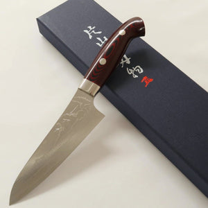 Yuta Katayama « Akatsuki », SG2 damas, couteau d’office, manche en micarta (130 mm).