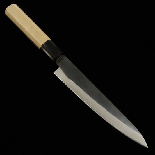 Petty MIURA Aogami No. 1 Stainless Clad Black Finish Magnolia Octagonal Handle (150mm) 