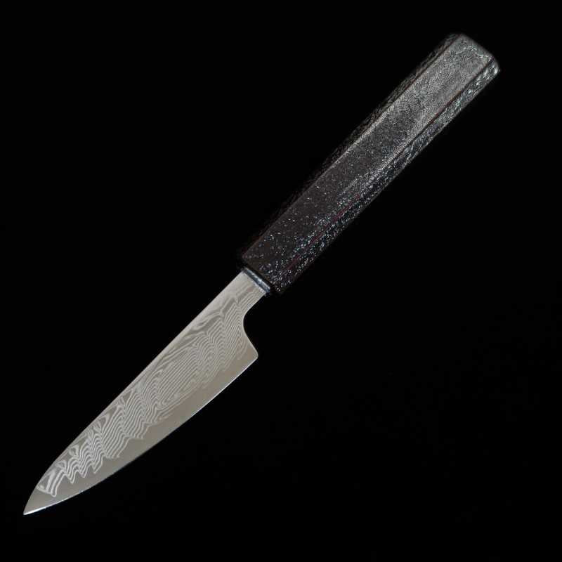 MIURA Miura Uzunami petty SLD inoxidable mango octogonal de roble lacado (80 mm)