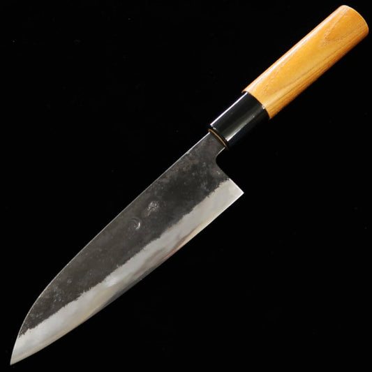 三輪 MIWA ペティ 青紙一号 黒打ち 欅柄 (140mm)