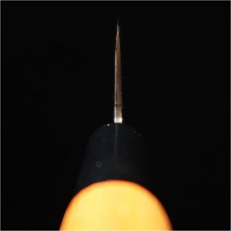 Petty MIWA Blue Steel Black Finish Keyaki Handle (140mm) 