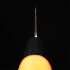 MIWA Cuchillo Petty Aogami No.1 Forja negra Mango de olmo japonés (140 mm)