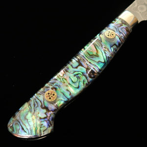 NIGARA Petty SG2 patrón oscuro Damasco mango de nácar incrustado (150 mm)