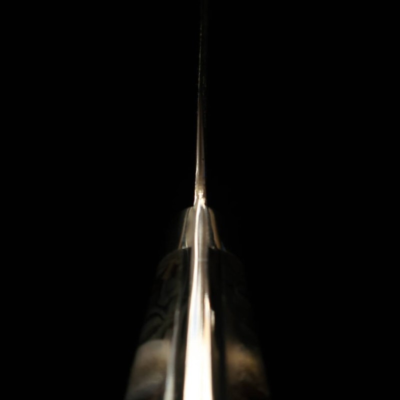 NIGARA Petty SG2 patrón oscuro Damasco mango de nácar incrustado (150 mm)