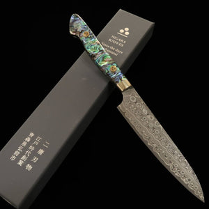 NIGARA Petty SG2 patrón oscuro Damasco mango de nácar incrustado (150 mm)