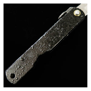 永尾かね駒製作所KANEKOMA 肥後守【水飛沫シリーズ】青紙割込  黒 (72mm)