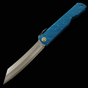 永尾かね駒製作所KANEKOMA 肥後守【水飛沫シリーズ】青紙割込  青  (72mm)