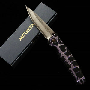 Canivete MCUSTA Edição limitada Infinity 004 Purple Haze Damascus (85mm)