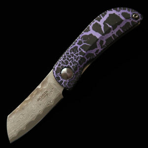 Canivete MCUSTA edição limitada Infinity 021 Purple Haze Hammered Damascus (45mm)