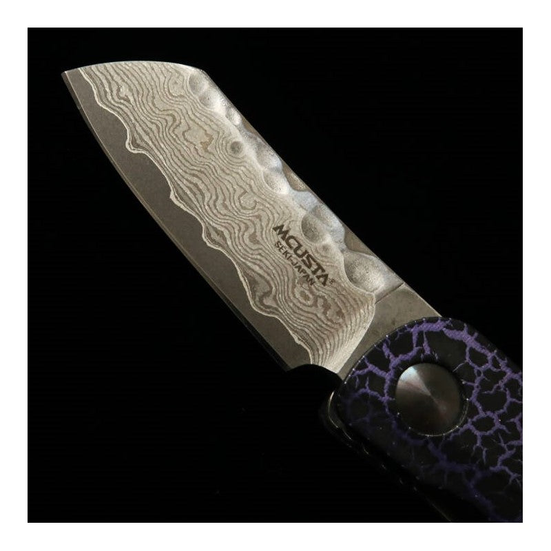 Canivete MCUSTA edição limitada Infinity 021 Purple Haze Hammered Damascus (45mm)