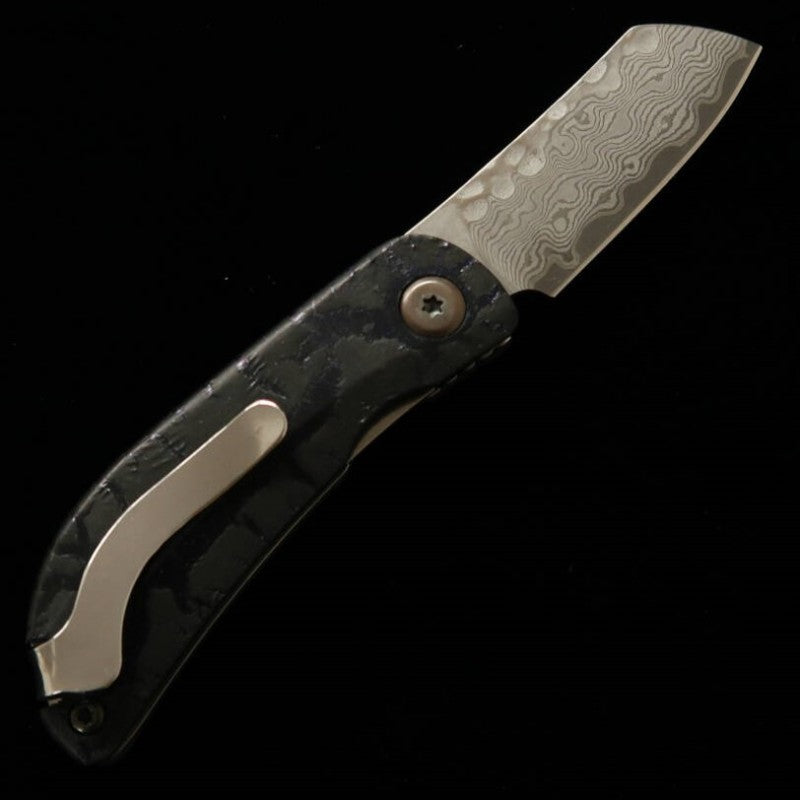 Canivete MCUSTA edição limitada Infinity 021 Zone Hammered Damascus (45mm)