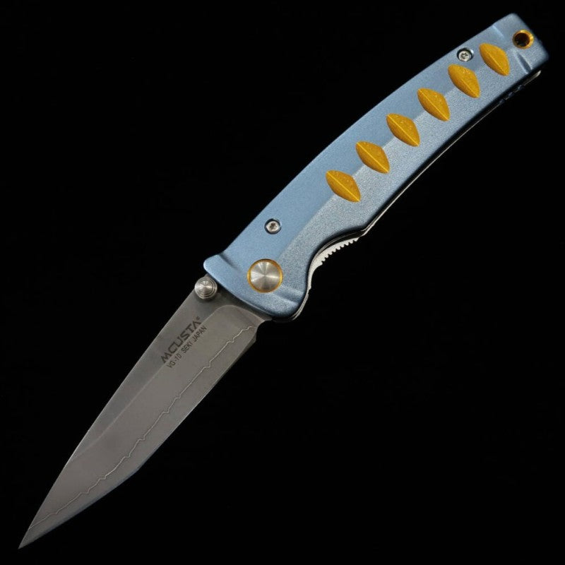 Navaja plegable MCUSTA acero inoxidable, MC-0042C VG-10 Azul/Naranja (85mm)