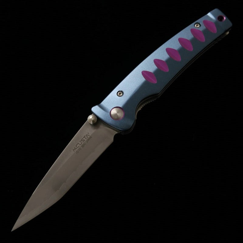 Navaja plegable MCUSTA - Serie Katana - MC-0043C - VG-10 - Azul oscuro/púrpura (85 mm)