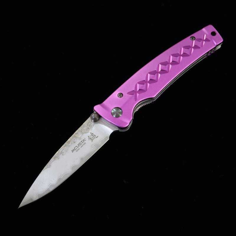 Navaja plegable MCUSTA VG-10 - Fusion series martillado MC-0162D púrpura (85 mm)
