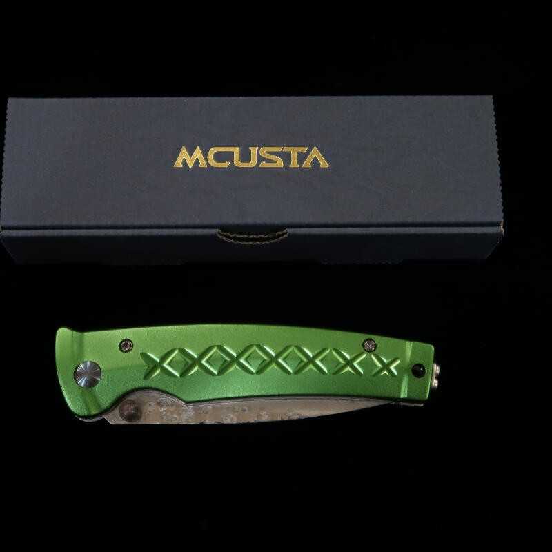 Navaja plegable MCUSTA VG-10 Fusion Series martillado MC-0163D verde (85mm)