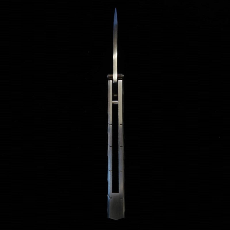Japanese pocket knife - Mcusta - VG10 - 33 layers Damascus - KATANA - Silver - MC-0037D (71mm)