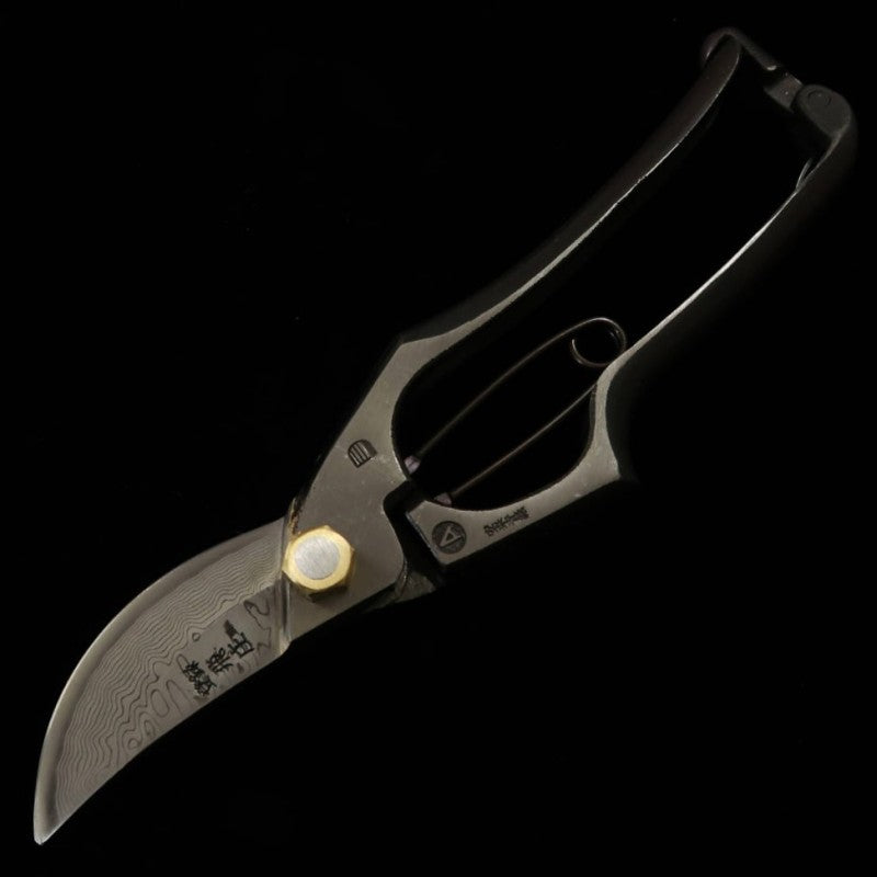 Pruning shears Yamagata forged blade Hisho Blue steel 16 layers Damascus Type A (200mm) 