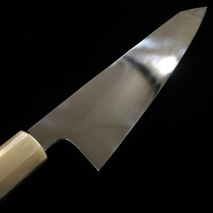 zzz 酔心 SUISIN 富樫憲治作 水本焼 サバキ東両刃包丁 青紙二号 黒檀柄 (150mm)