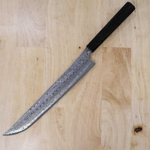 Sujihiki NIGARA SG2 com padrão escuro e cabo octogonal de ébano (270/300mm)