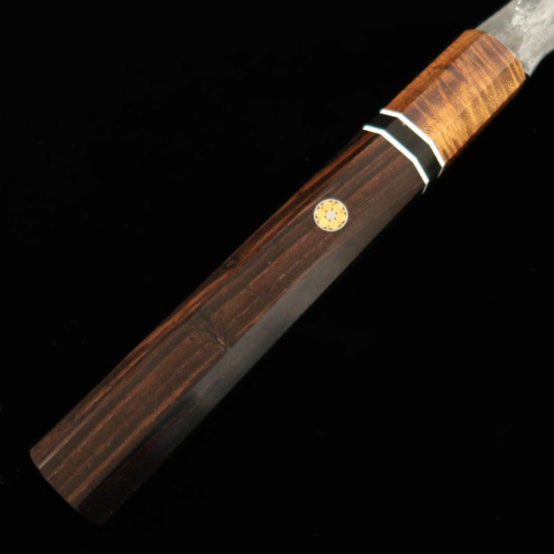 Sakimaru Sujihiki HATSUKOKORO "Yorokobi" SLD Black Damascus Ebony Handle (450mm)