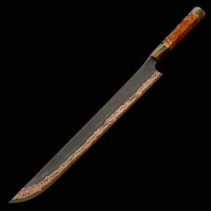 Sakimaru Sujihiki HATSUKOKORO "Yorokobi" SLD Black finish Custom handle (390mm) 