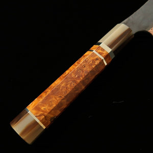 Sakimaru Sujihiki HATSUKOKORO "Yorokobi" SLD Black finish Custom handle (390mm) 