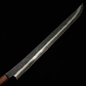 NIGARA Forgeron Saki-maru Sujihiki Noir martelé Damas Manche octogonal en ébène (450 mm)