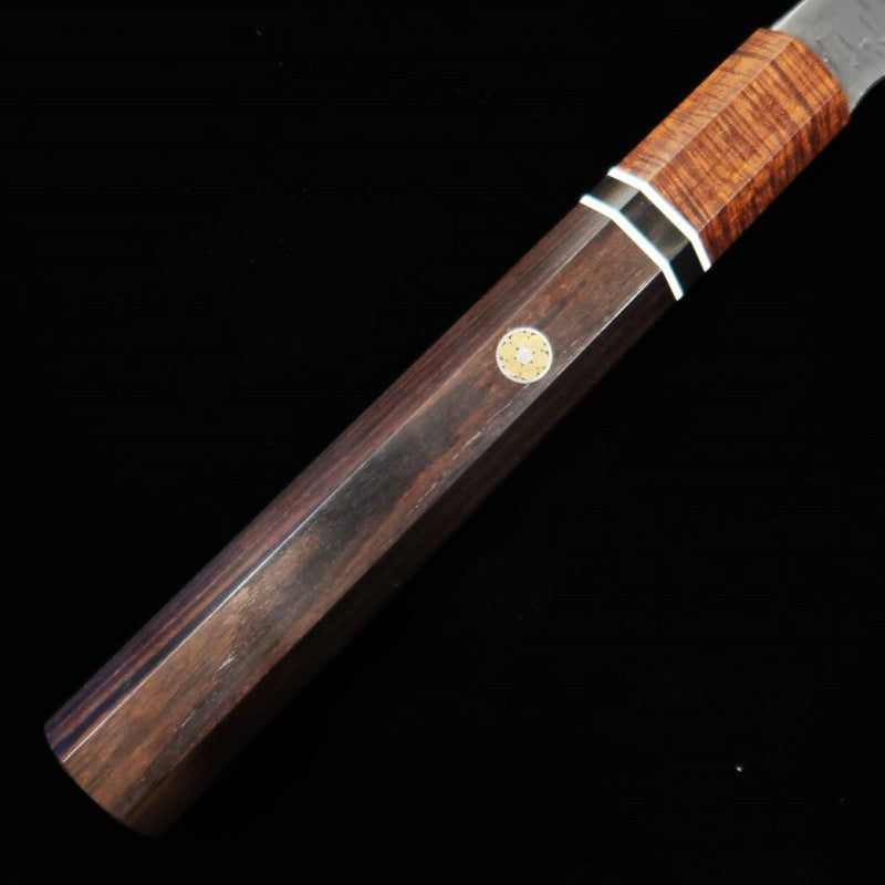 NIGARA Forgeron Saki-maru Sujihiki Noir martelé Damas Manche octogonal en ébène (450 mm)