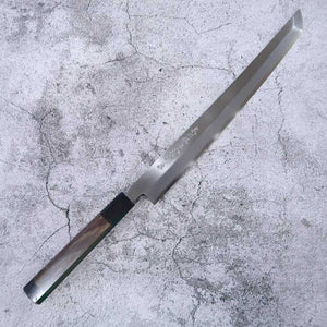 SAKAI TAKAYUKI Zangetsu, Takohiki Sakimaru, acier Gin San, manche octogonal en wengé (300 mm)