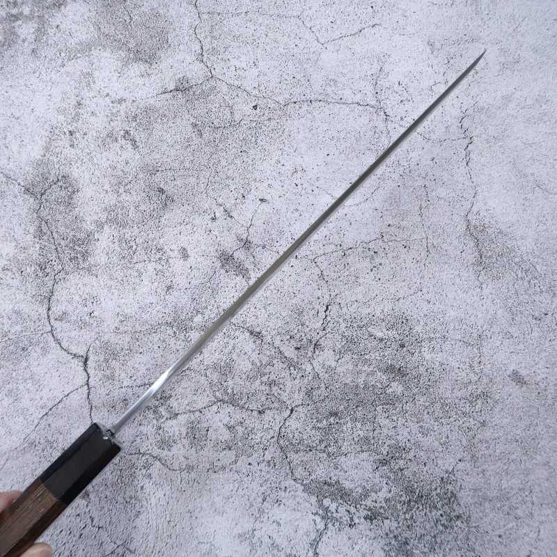 SAKAI TAKAYUKI Zangetsu, Takohiki Sakimaru, acier Gin San, manche octogonal en wengé (300 mm)