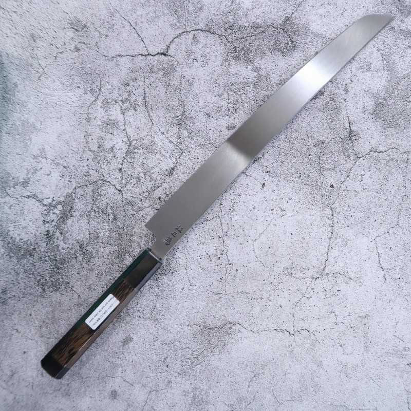 SAKAI TAKAYUKI Zangetsu, Takohiki Sakimaru, acier Gin San, manche octogonal en wengé (300 mm)