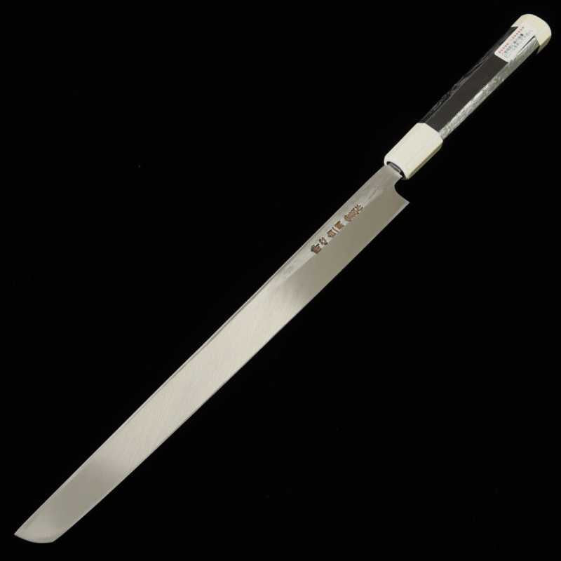 Sakimaru Takohiki SUISIN by Kenji Togashi Hakutan-ryu Shirogami No. 1 with lacquered sheath Ebony handle (300/330mm)