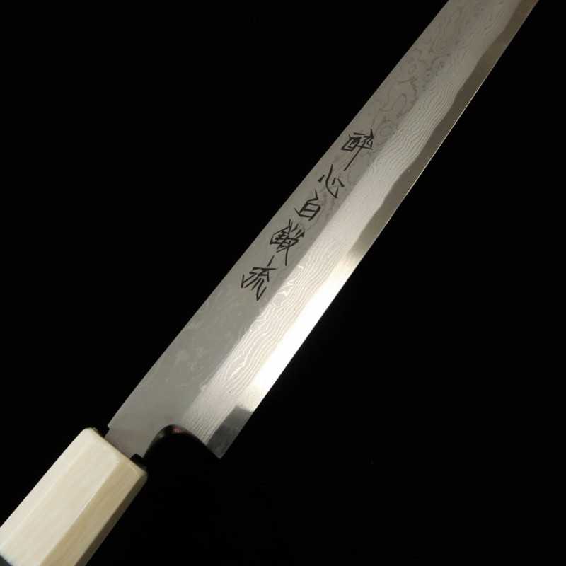 Sakimaru Takohiki SUISIN by Kenji Togashi Hakutan-ryu Shirogami No. 1 with lacquered sheath Ebony handle (300/330mm)