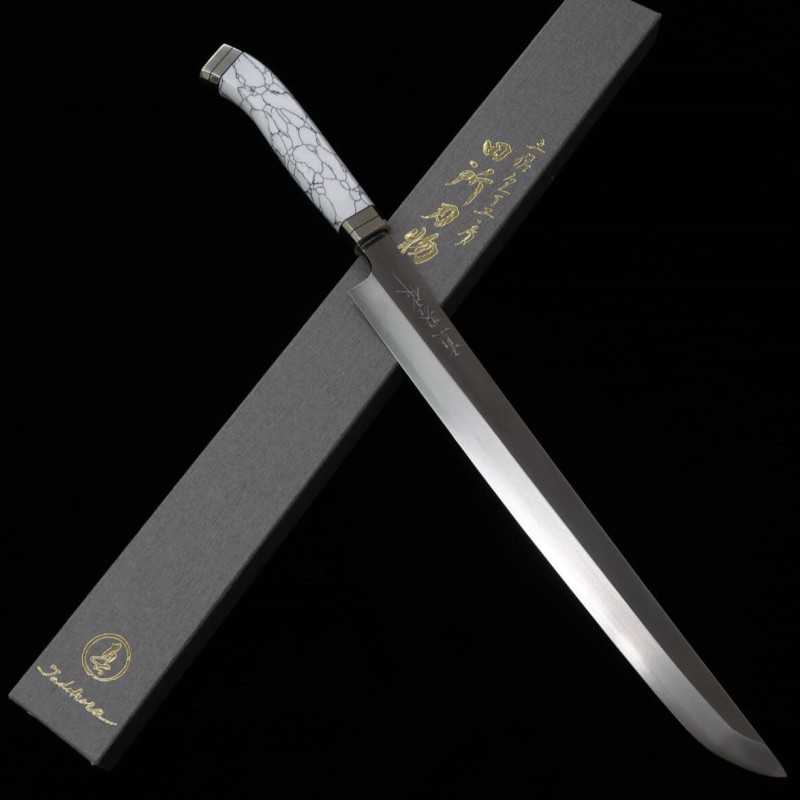 田所刃物 TADOKORO HAMONO 真琴作 先丸蛸引 鏡面 銀紙三号 コーリアン（300mm）