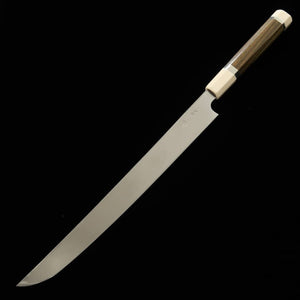 田所刃物 TADOKORO HAMONO 真琴作 鏡面 銀紙三号 先丸蛸引 緑檀柄 (300mm)