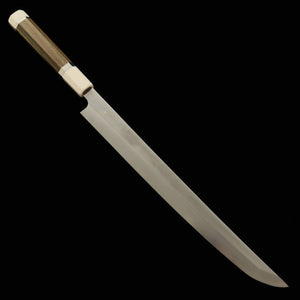 田所刃物 TADOKORO HAMONO 真琴作 鏡面 銀紙三号 先丸蛸引 緑檀柄 (300mm)